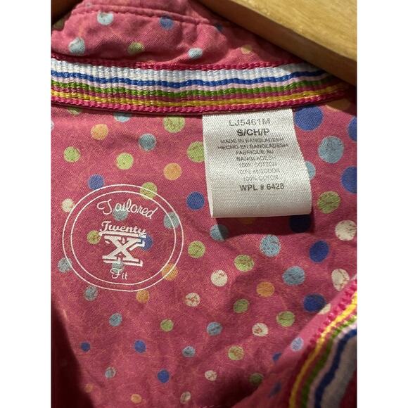 Twenty X Shirt/Top Women sz S Western Tailored Fit Pearl Snap Rodeo Polka Dot - Picture 4 of 5